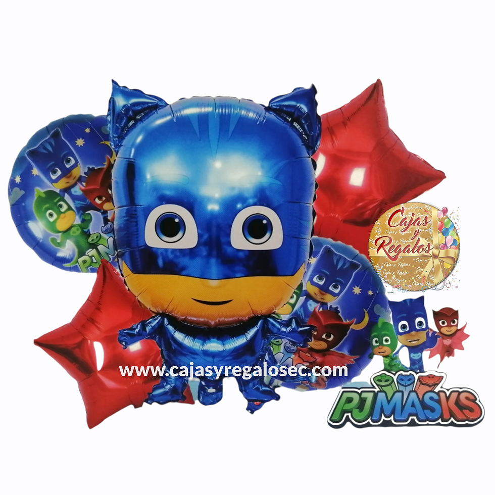 Bouquet Set de Globos - Catboy Héroes en Pijama