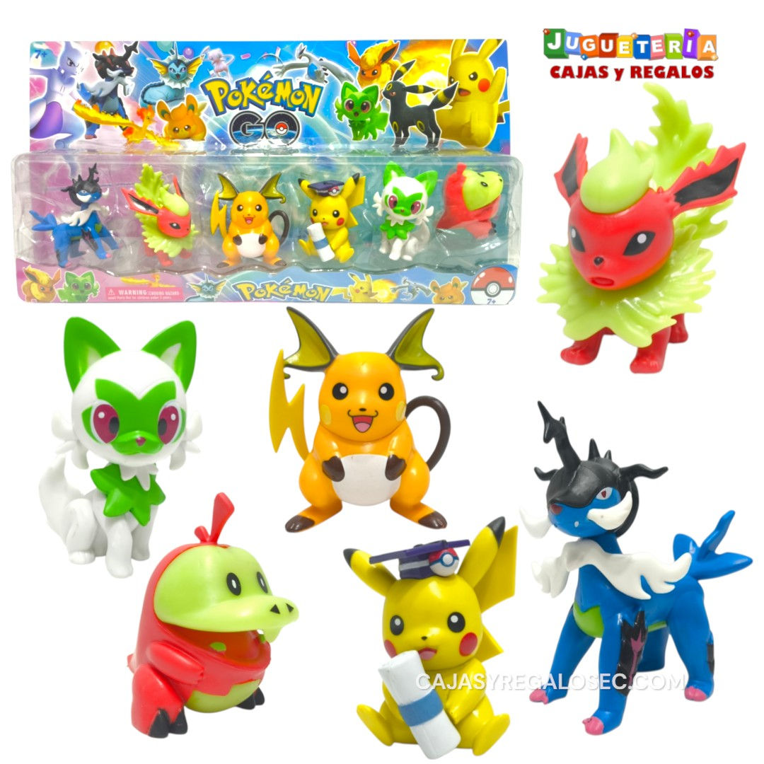 Juguetes Pokemon Coleccion Kit 6 Modelos - Figuras de Coleccion - P1107