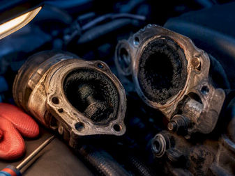 Carbon buildup around an EGR valve