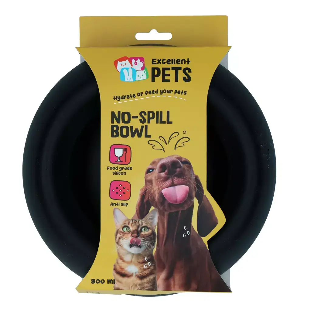 Excellent Pets No-Spill Bowl 800ml Schwarz M