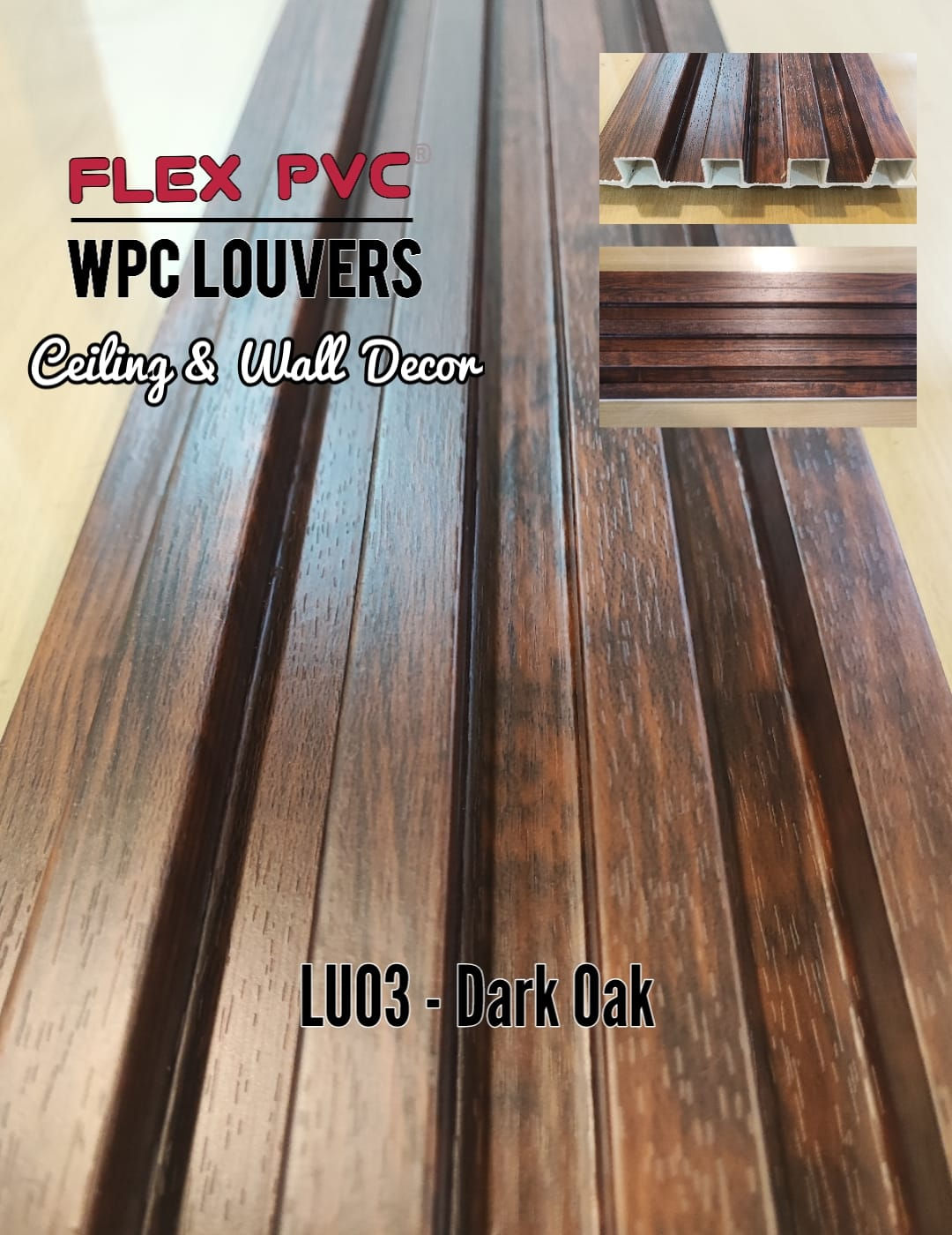 LU03 - Dark Oak WPC Louver