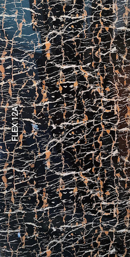 FLEX 12A Black/Gold/White Granite PVC Marble, size 8x4ft (32  FLEX PVC