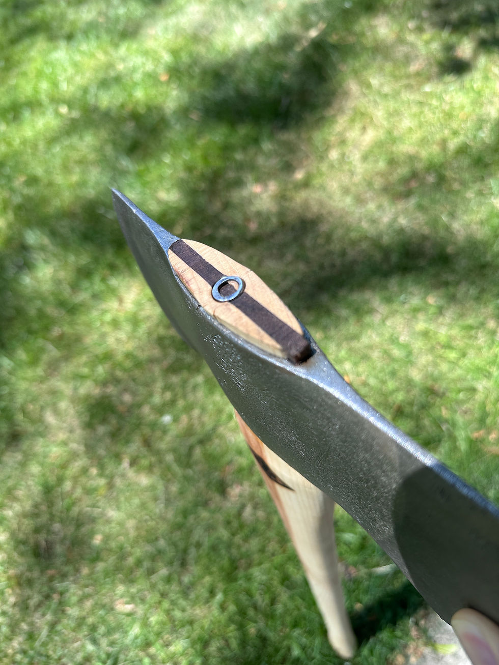 Thumbnail: Vintage Double Bit Axe Rehung with Walnut Wedge