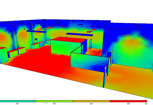 Lighting Lux level calculations using Relux provided by Cadlayouts