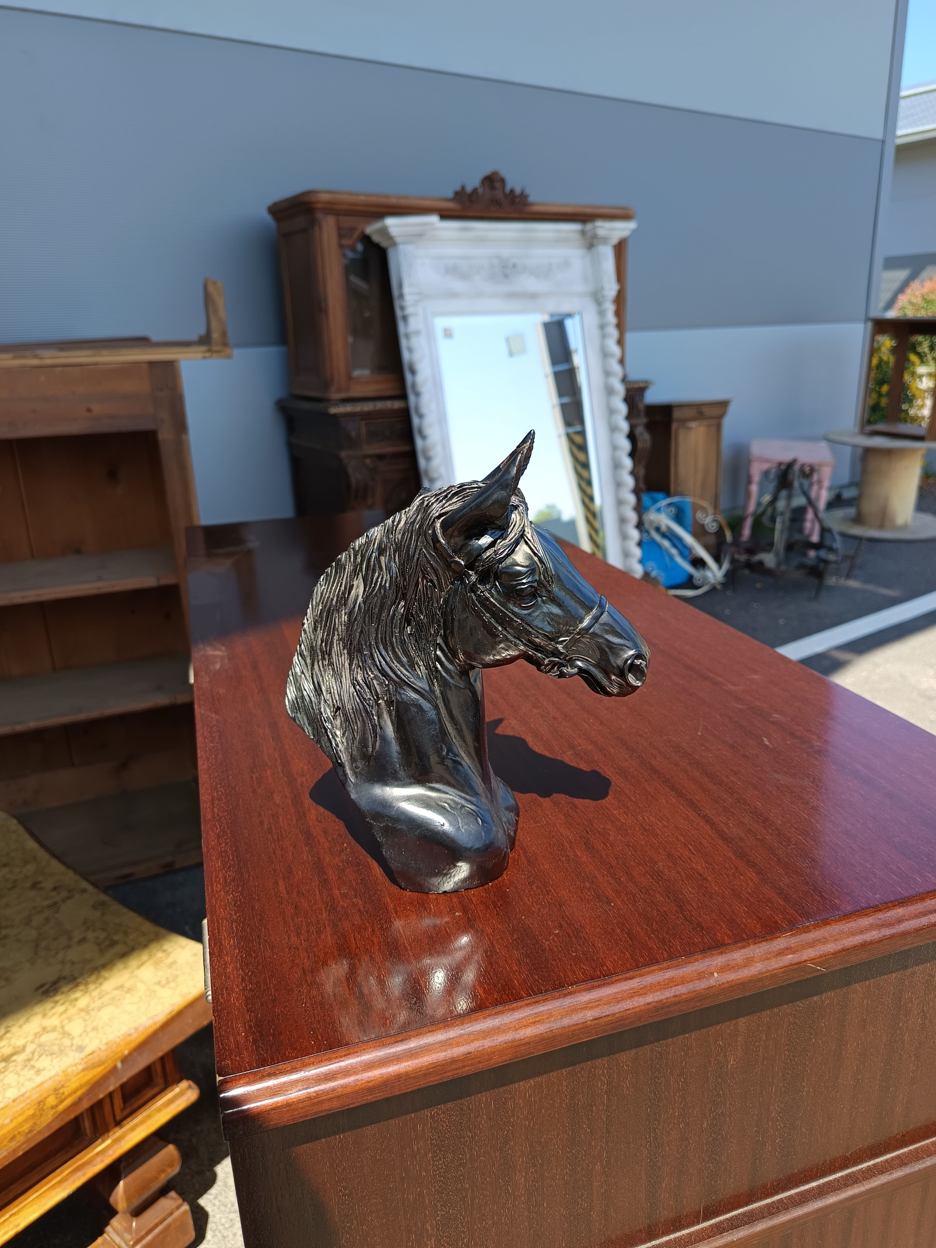 Tête de cheval en résine