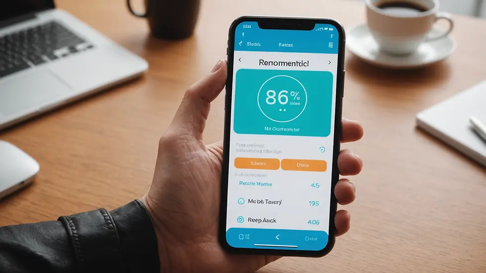 Close-up of a smartphone displaying a medication reminder app
