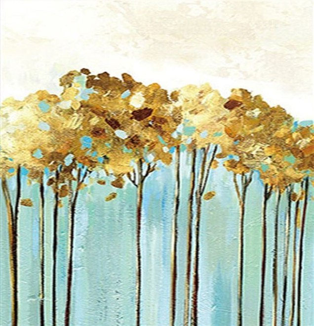 Online - Gold Foil Abstract on Canvas