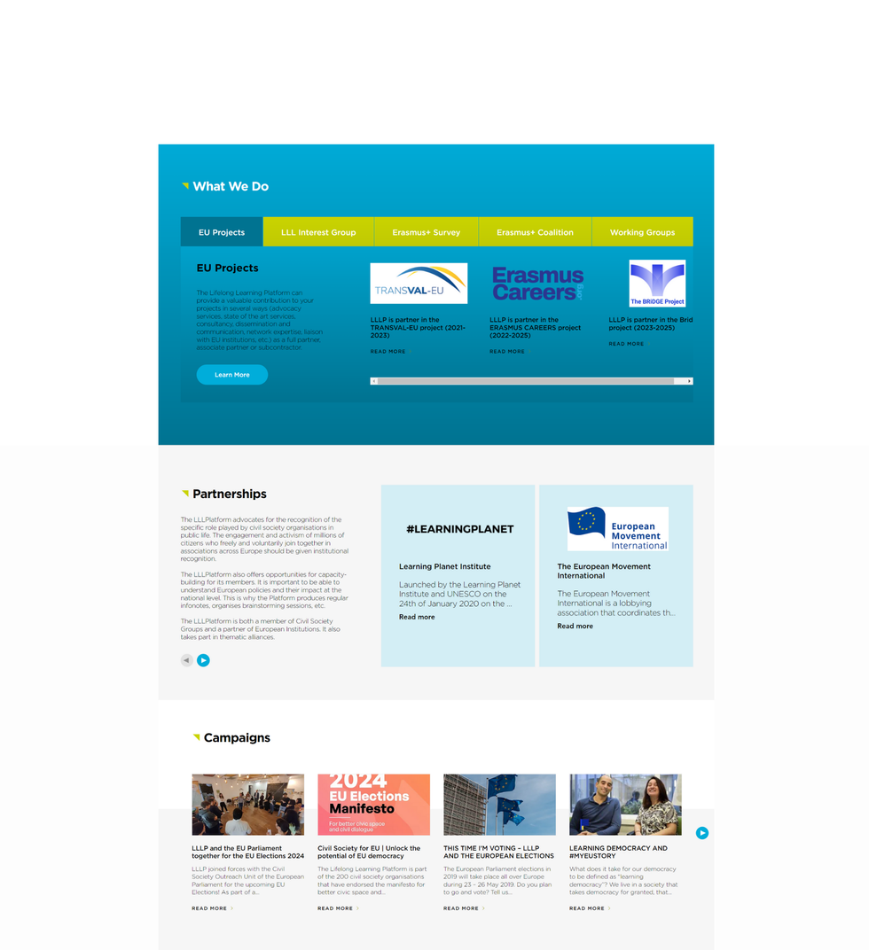 UI design iterations showing Craft & Slate’s redesign process for the Lifelong Learning Platform.