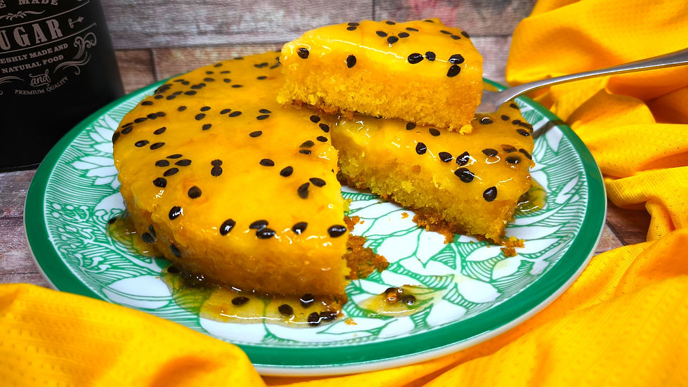 Receita de Bolo de Pêssego e Maracujá