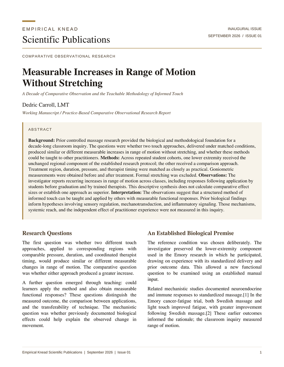 Measurable Increases in Range of Motion Without Stretching