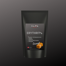 ALPS SWISS AG - ERYTHRIT+4 CARAMEL, Erythrit mit 4-facher Süsskraft, 200g Beutel