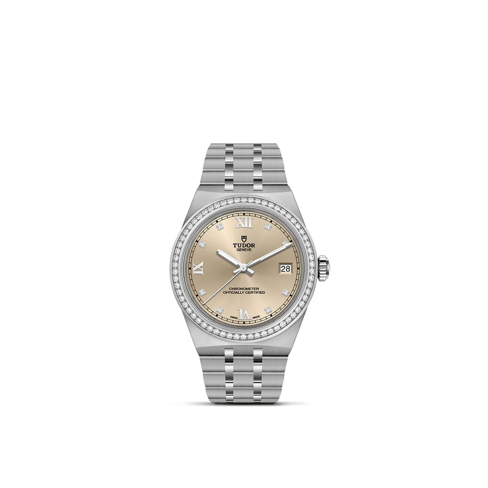 Thumbnail: TUDOR Royal champagne dial stainless steel bracelet front view - Freeport Jewelers Curaçao