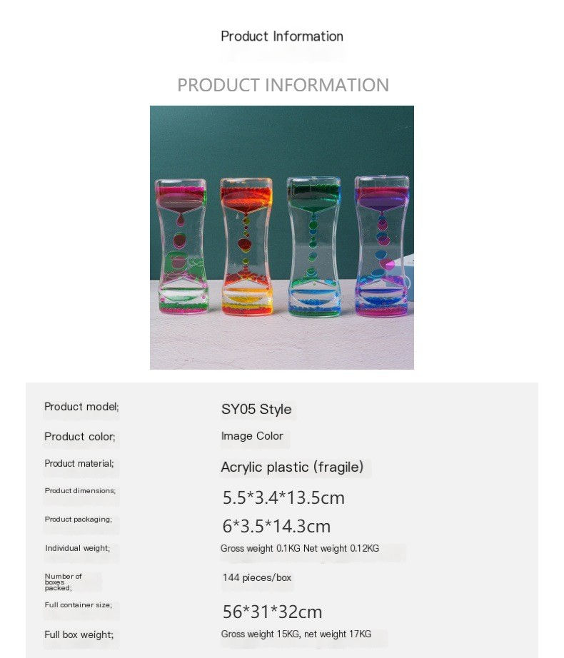 Thumbnail: Dual Color Liquid Acrylic Hourglass Timer Decor