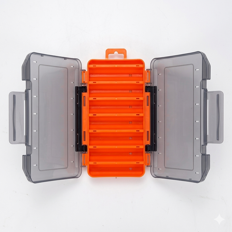 Thumbnail: Durable Dual-Sided Fishing Tackle Box
