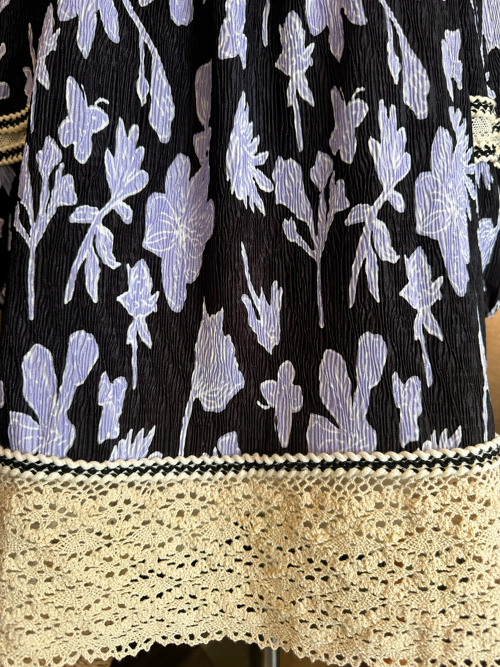 Thumbnail: Ananya Floral Lace-Trim Blouse