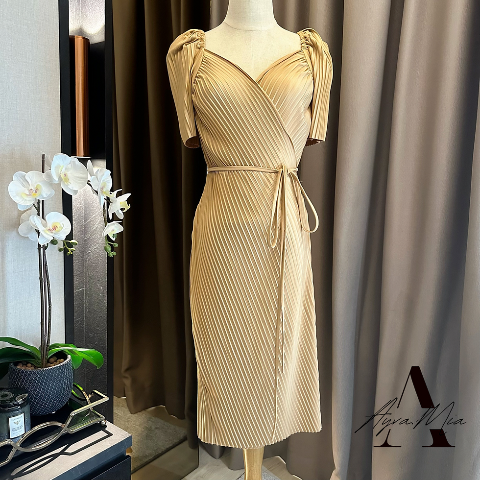 Thumbnail: Mila Pleated Wrap Dress