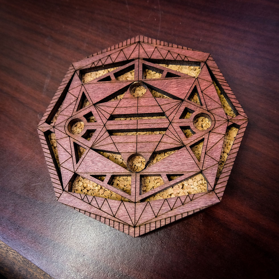 Thumbnail: Decorative Wood Coasters