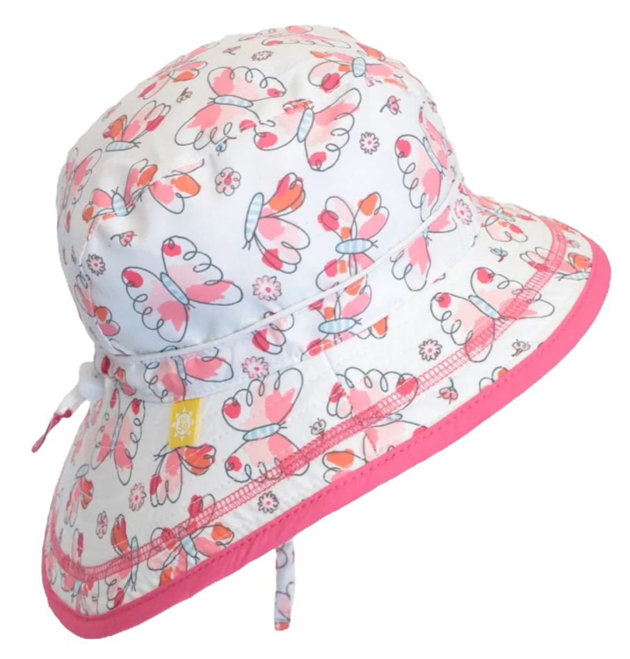 Calikids UV Beach Hat G Butterfly Pink S1716-BTRF