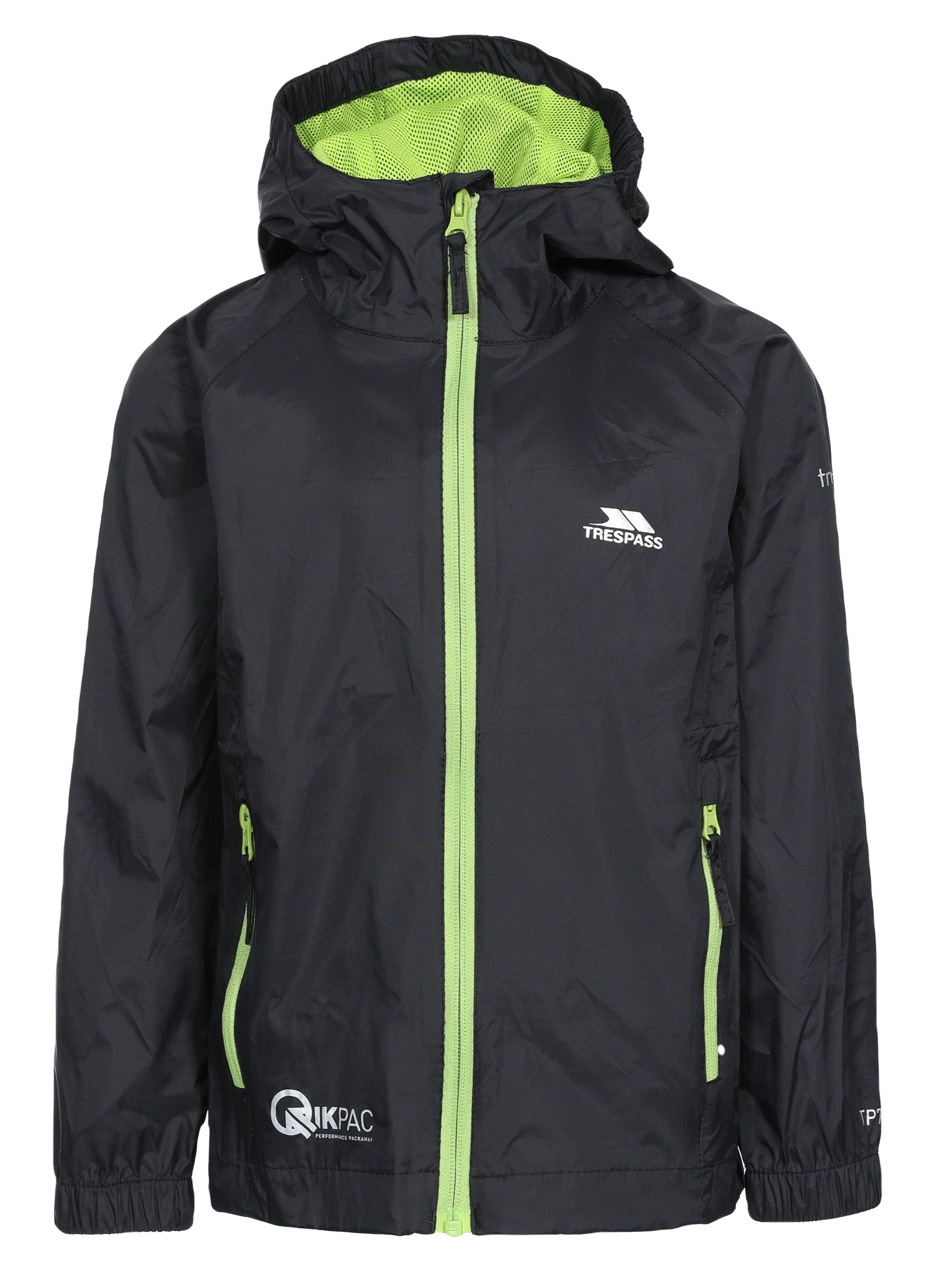 Trespass QIKPAC Waterproof Jacket B Black 257208