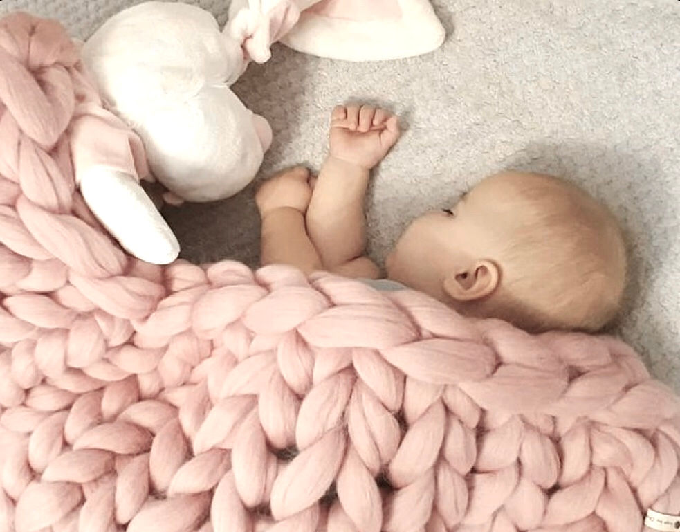 Rosé Chunky Blanket