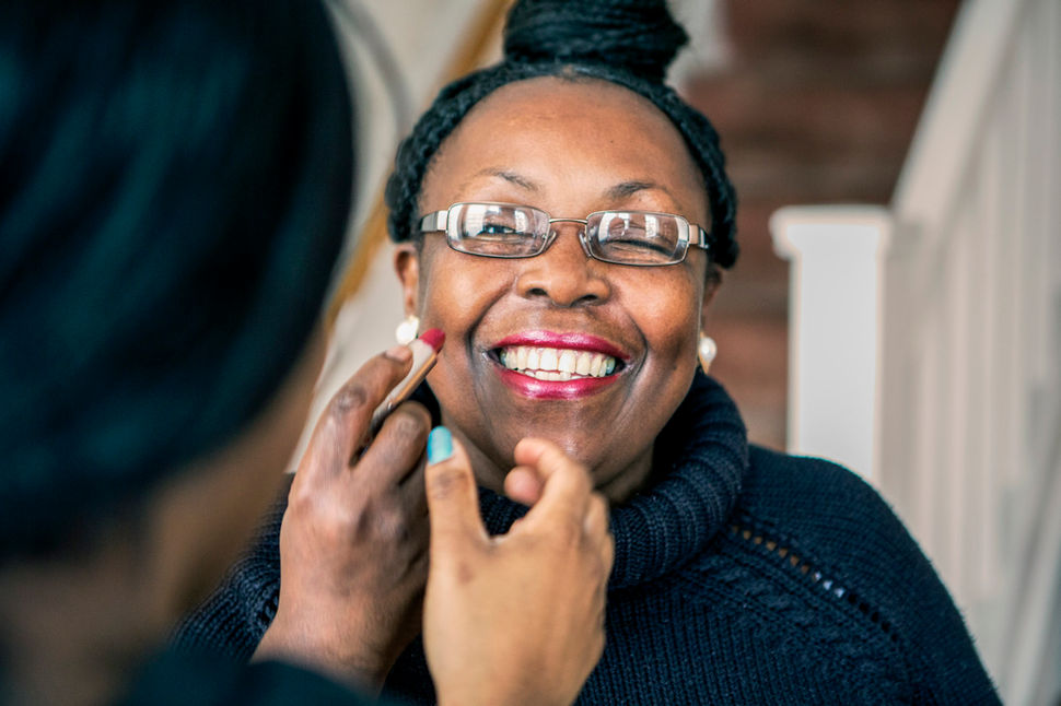 RNIB brand photography, charity branding photos used for marketing. Documentary style photos telling stories for RNIB charity in UK photographed by Mischa Haller.