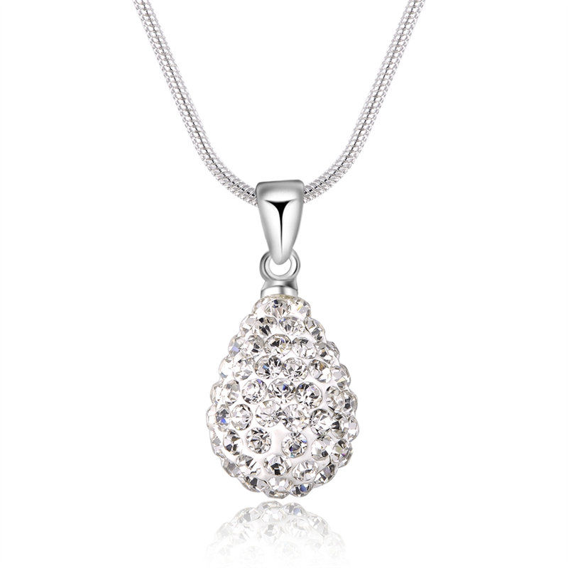 Thumbnail: Teardrop Zircon Sterling Silver Necklace — fifth view