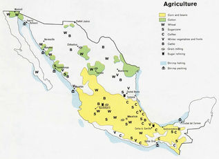 Industrialized zones in Mexican Republic