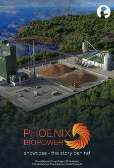 Overview of a Biomass Fired TopCycle surrounded by forest and sea
