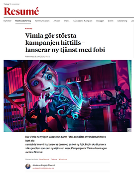 Screenshot from an article