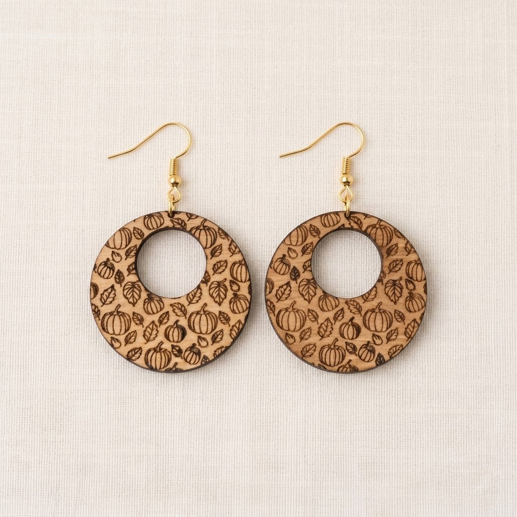 Pumpkin Donut Earrings