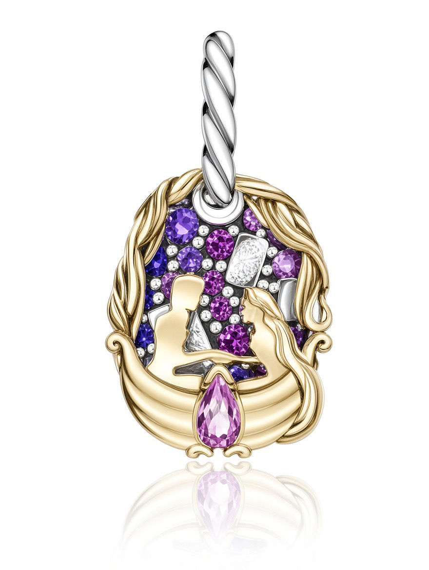 Charm Pandora Raiponce & Flynn – Disney - exclusivité Disneyland Paris