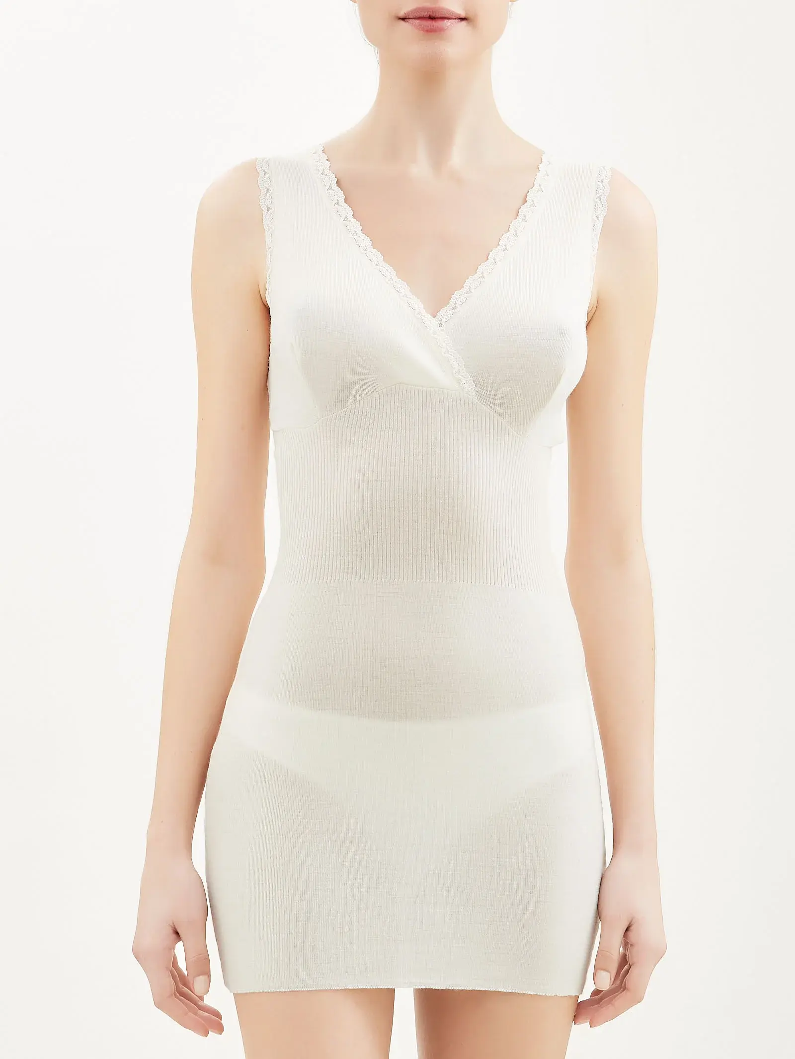 Pura Lana - Canottiera comfort in lana di peso medio