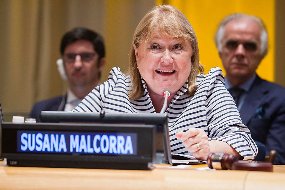 Susana Malcorra expone ante los estados miembros. Fuente foto: Foto ONU/Manuel Elias