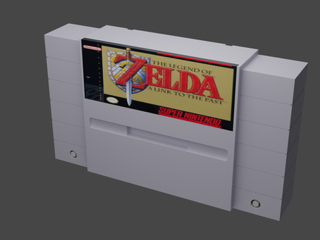 Zelda SNES Cartridge 3D Art Jam