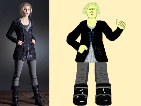 Figure Drawing of Blonde Woman