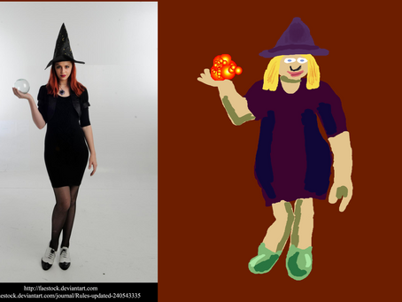 Witch Figure Drawing
