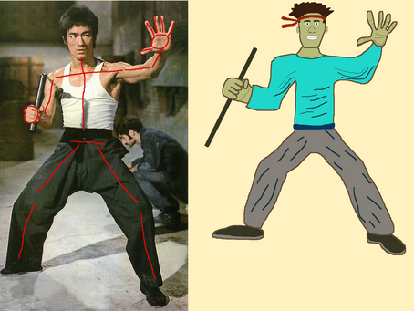 Figure Drawing of Martial Arts Fighter
