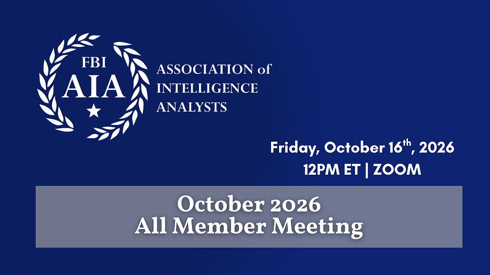 FBI AIA Members Meeting - October 2026
