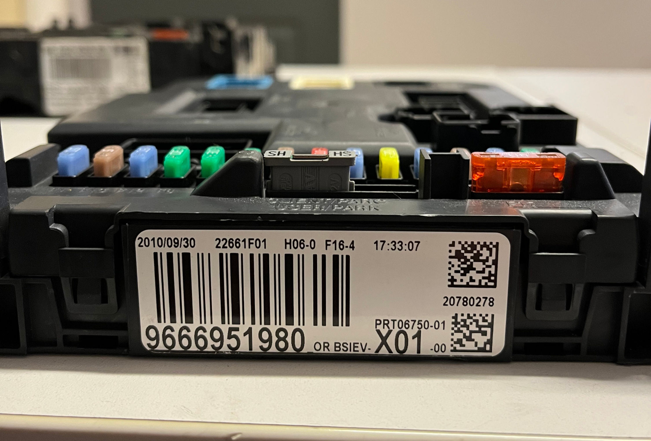 BSIEV X01 - 00 CITROEN C3 DS3 VALEO - 9666951980