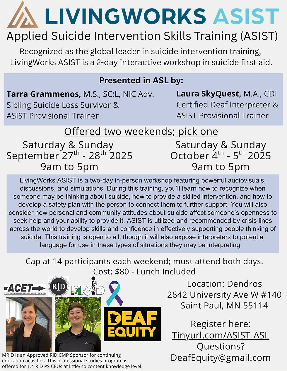 Suicide Intervention Training - IN ASL!