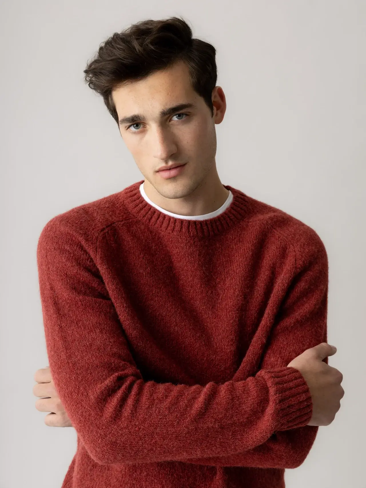 Mos Mosh - Carlos Crew Neck Knit - Burnt Russet