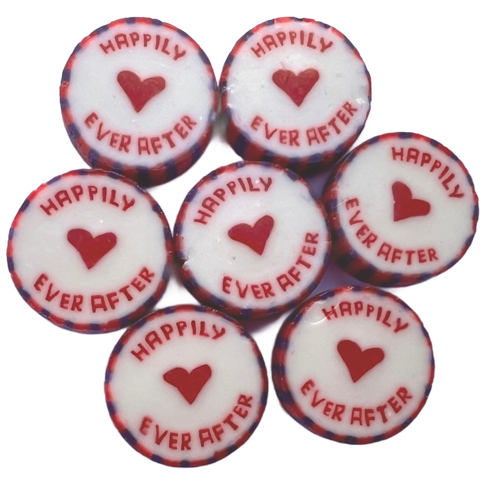 Thumbnail: Red and Purple HAPPILY EVER AFTER Wedding Favour Rock Sweets Vegan