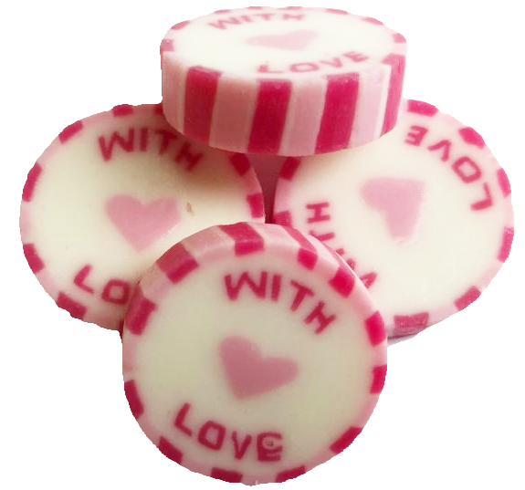 Pink With Love wedding favour rock sweet vegan