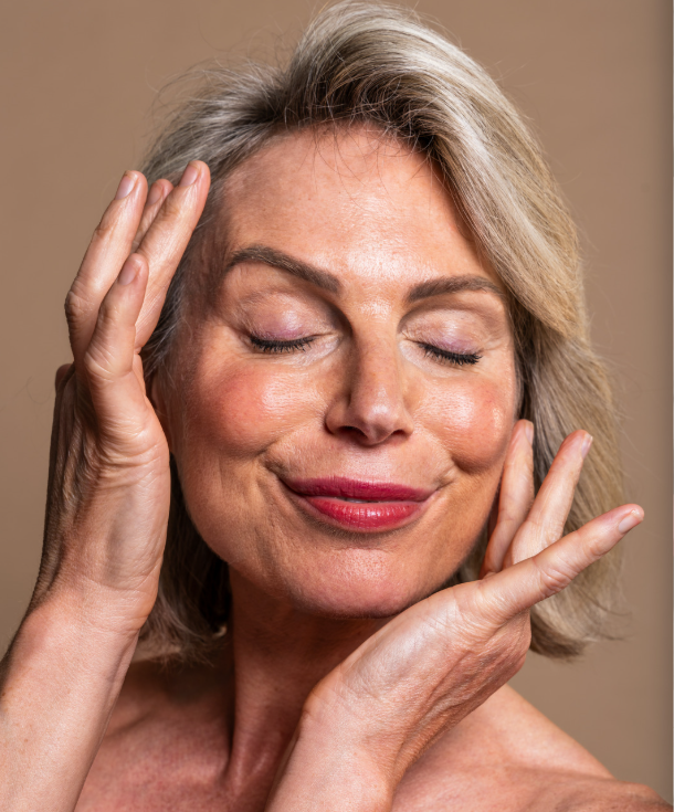 Gesichtshaut: Vorher-Nachher-Vergleich, trockene Haut, food4skin