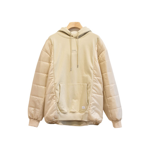 STAMPD / STACKED PUFFER HOODIE(Beige) | ROLY POLY