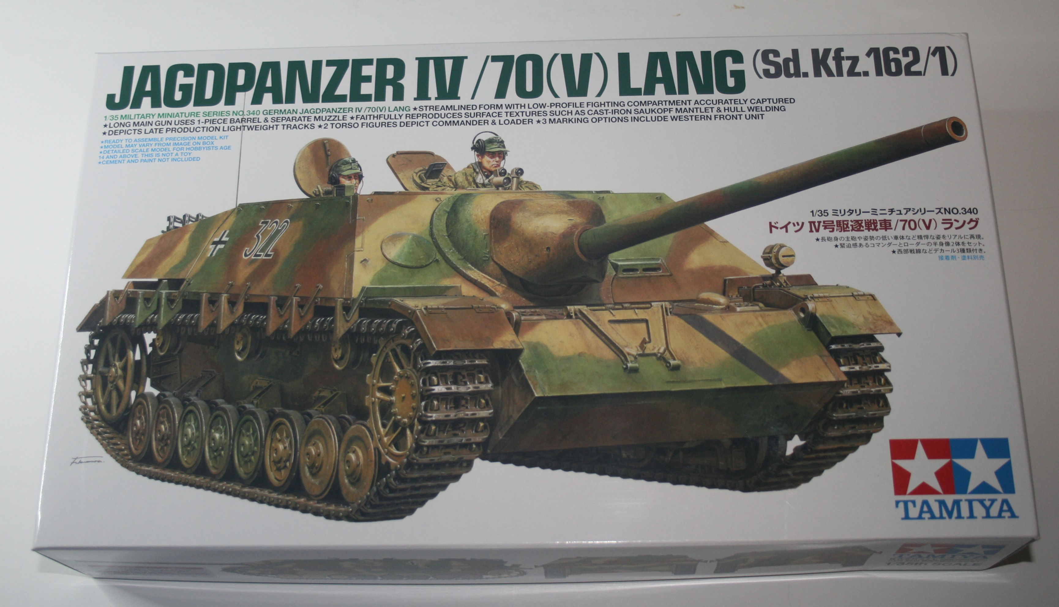 Tamiya 1/35 Jagdpanzer IV/70(V) Lang, Kit No. 35340.