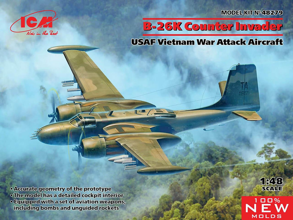 Thumbnail: ICM 1/48 B-26K Counter Invader (48279) – Vietnam War Special Operations Attack A