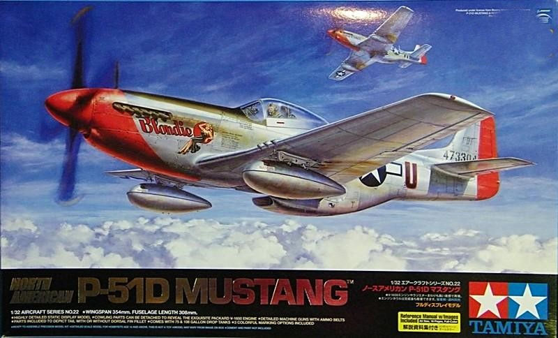 Tamiya 1/32 North American P-51D Mustang (60322) – WWII USAAF Fighter Aircraft