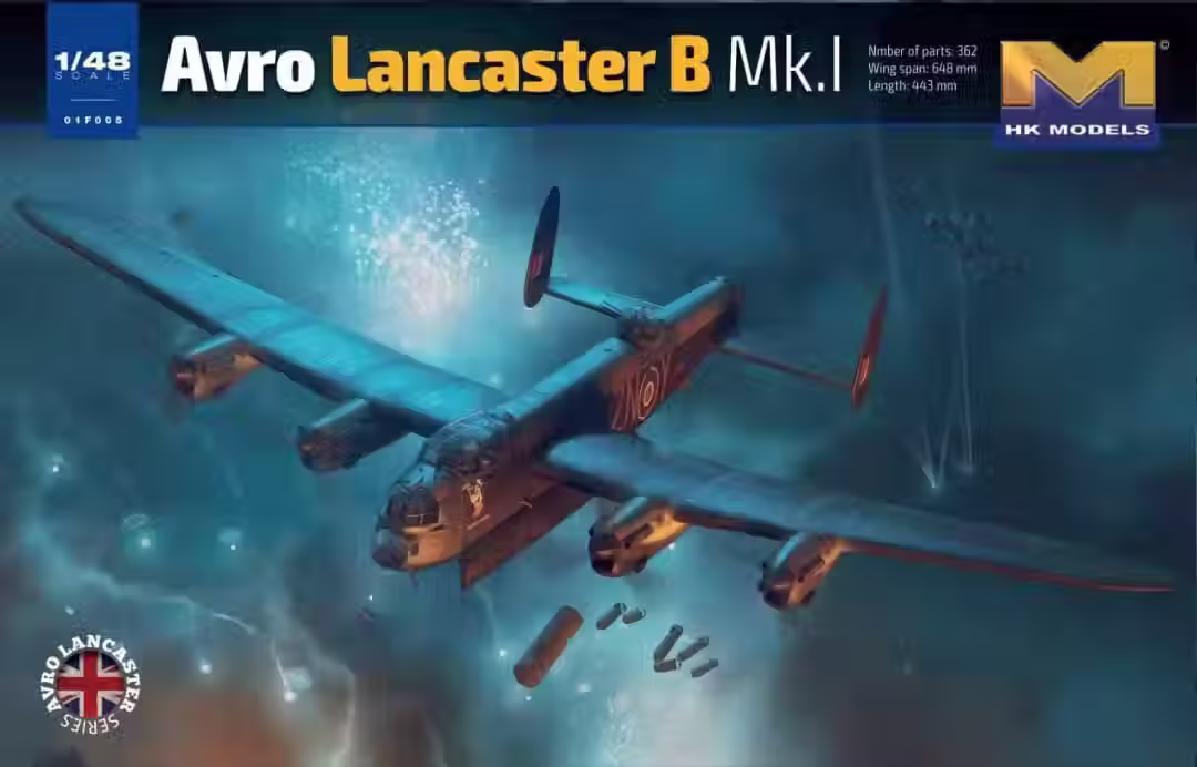 HK Models 1/48 Avro Lancaster B Mk.I (01F005) – WWII RAF Heavy Bomber Model Kit