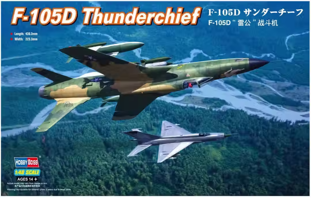 Hobby Boss 1/48 F-105D Thunderchief (80332) – USAF Vietnam War Strike Fighter